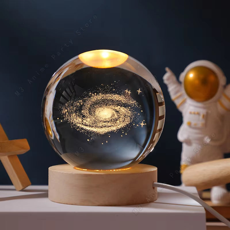 3D Crystal Ball Galaxy LED Night Light