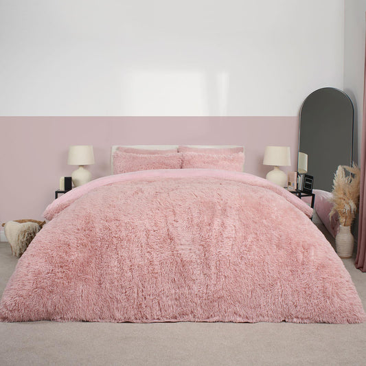 Teddy Duvet Cover Set Bedding Soft Fleece Faux Fur Shaggy Fluffy Cosy Quilt Warm