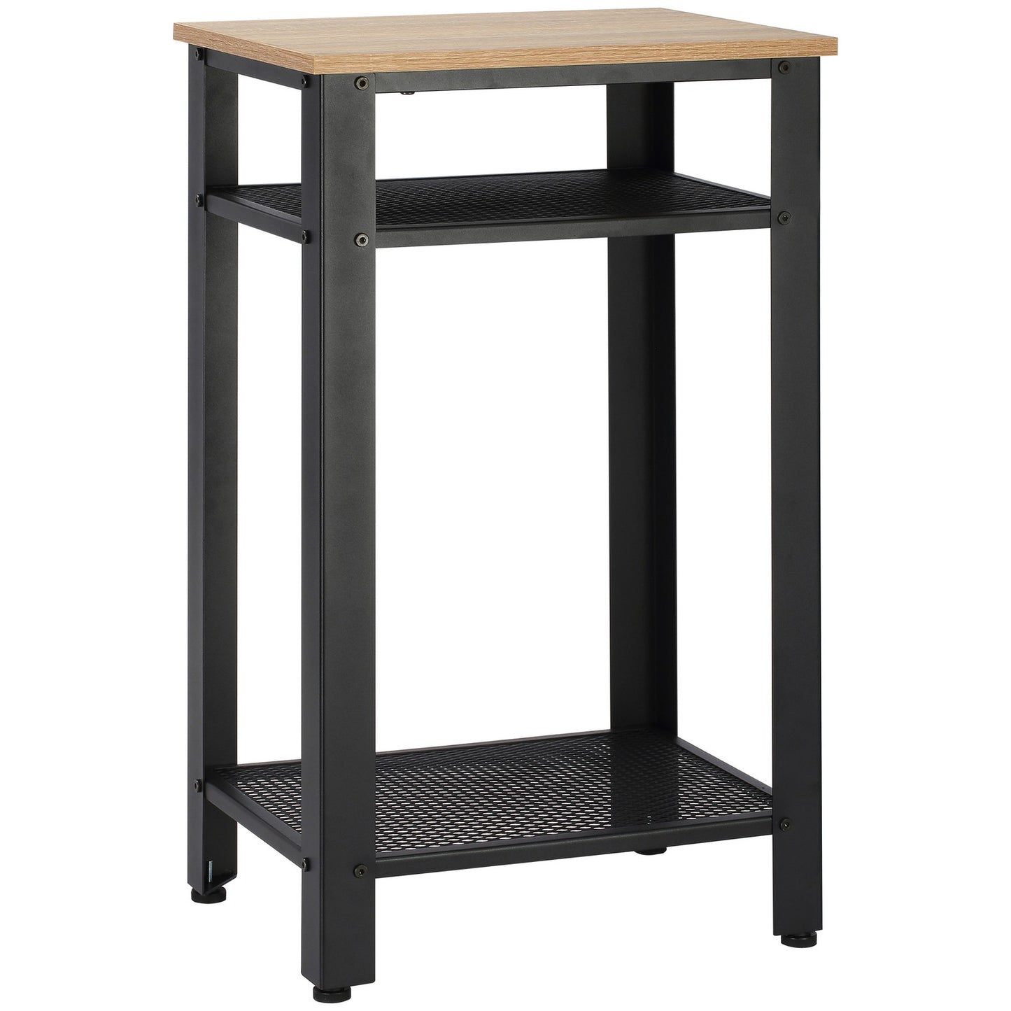 Modern Side Table with 2-Tier Shelves End Table for Bedroom, Living Room