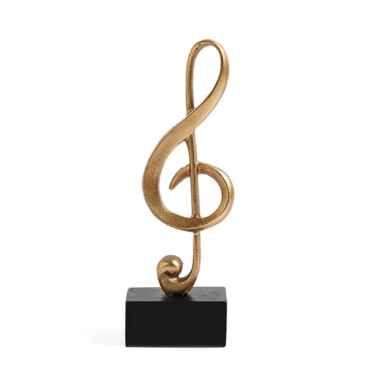 Golden Musical Note Resin Home Decor
