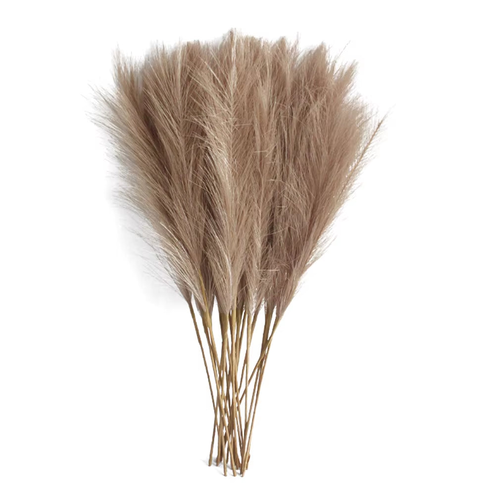 6PCS Artificial Pampas Grass Decor Fake Reed Flower Bouquet for Home Wedding UK