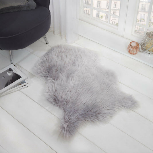 Sienna Faux Fur Sheepskin Area Rug - Plush Large Carpet for Living Room and Bedroom