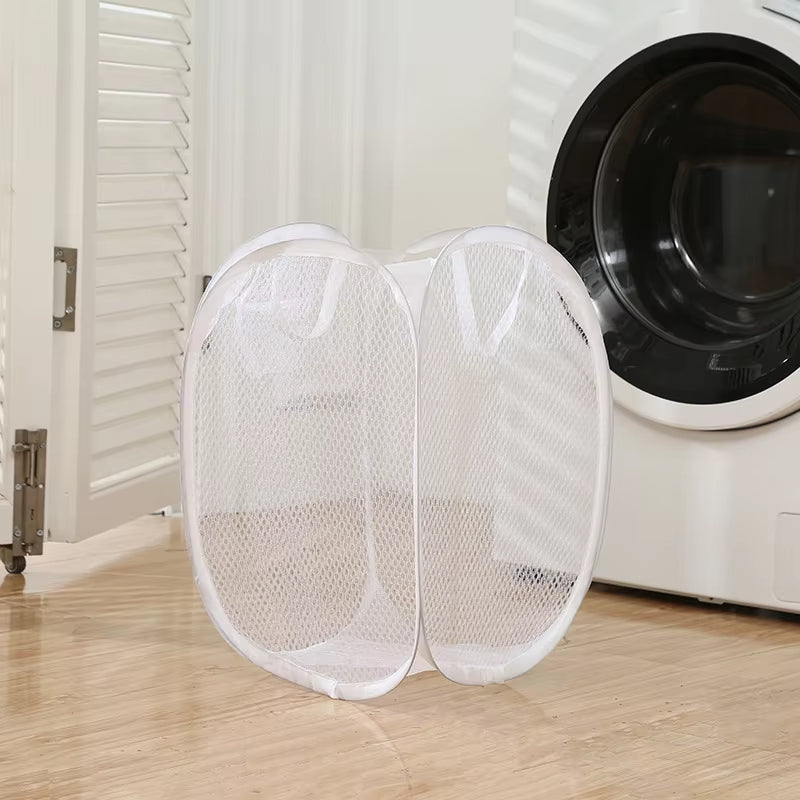 Collapsible Pop-Up Mesh Laundry Basket Hamper