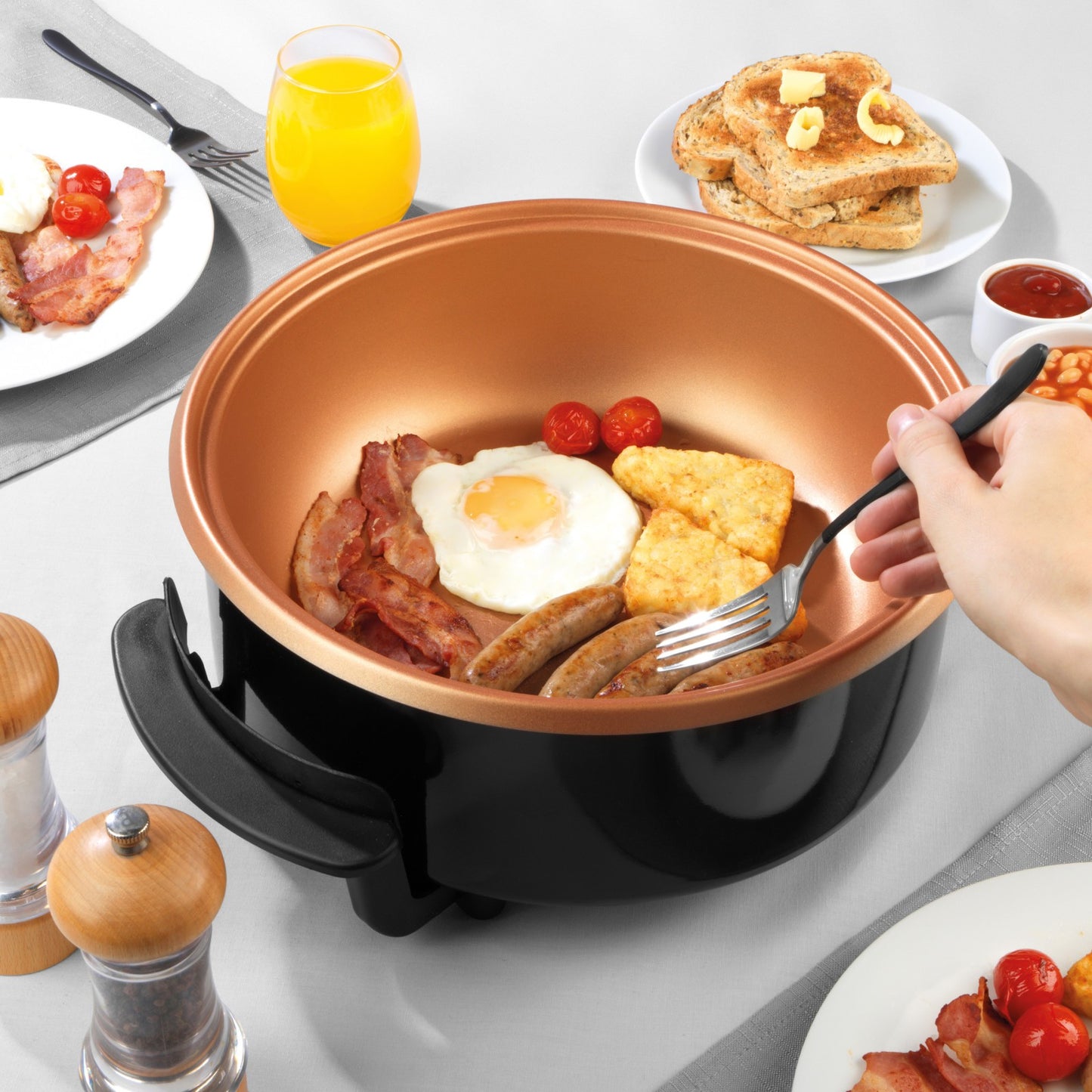 Electric Multi Cooker Non-Stick Cooking Pan Skillet Meal Maker Giles & Posner