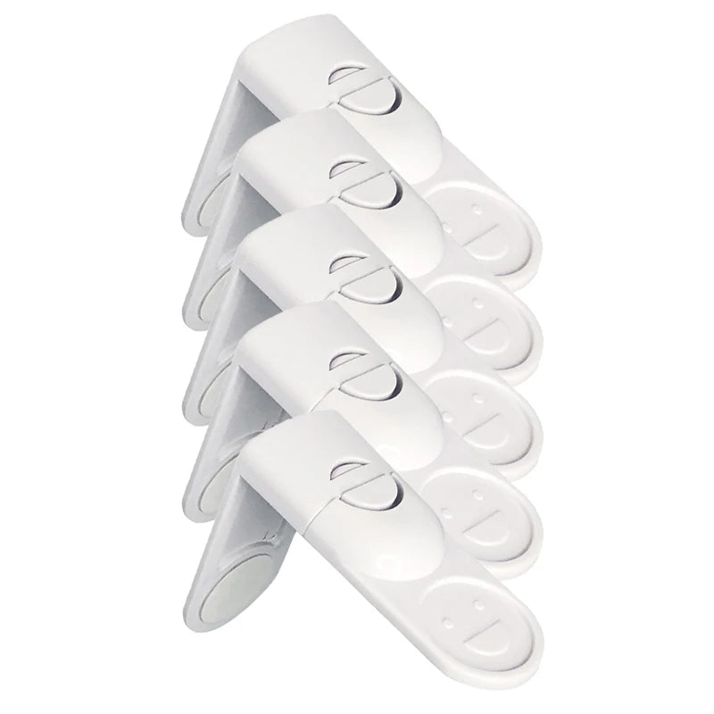 Child Safety Lock for Cabinets Drawers Anti-Pinch Protector White UK