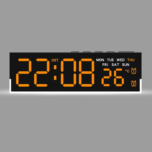 LED Digital Alarm Clock with Temp & 2 Alarms