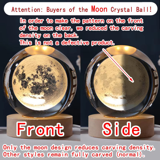3D Crystal Ball Galaxy LED Night Light