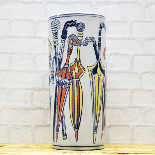 Classic Ceramic Multicolour Umbrella round Stand Perfect for Office, Home Decor