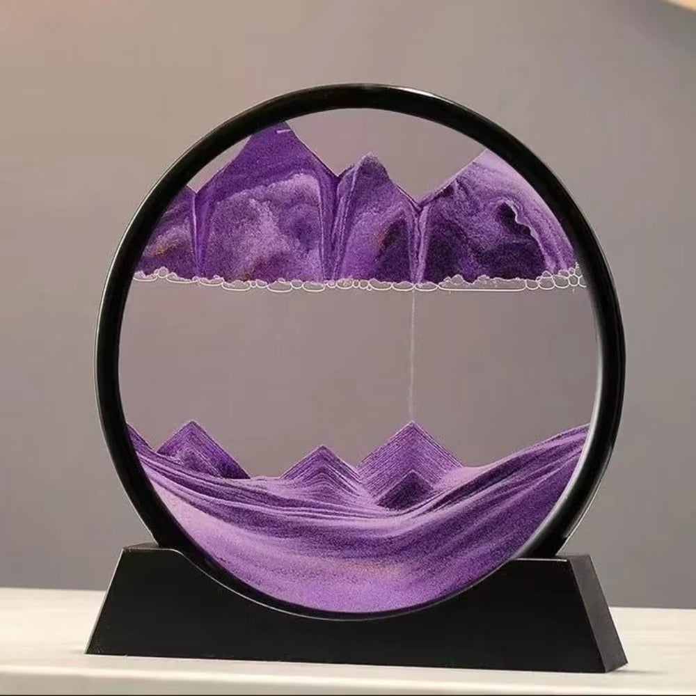 3D Moving Sand Hourglass Decor