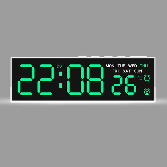LED Digital Alarm Clock with Temp & 2 Alarms