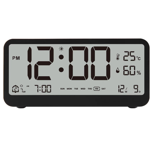8001-EN LED Alarm Clock with Temp & Humidity