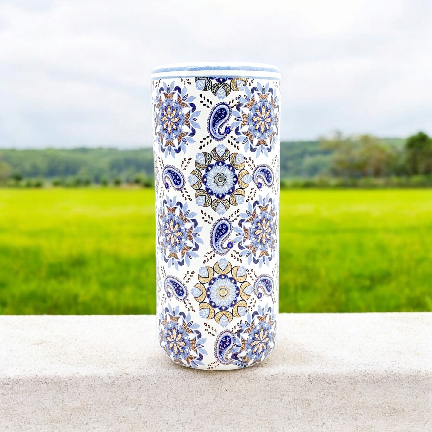 Classic Ceramic Multicolour Umbrella round Stand Perfect for Office, Home Decor