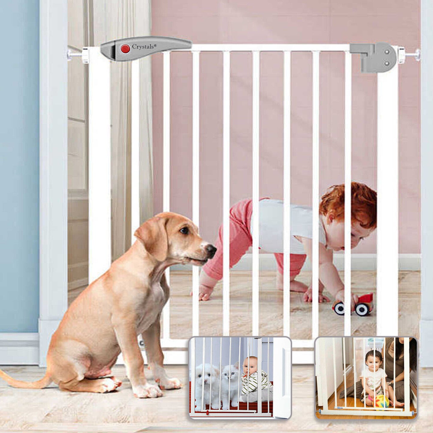 Baby Safety Gate Pet Dog Barrier Stair Home Doorway Safe Secure Guard 70X76Cm