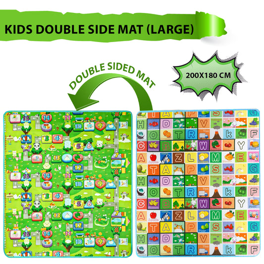 200X180CM KIDS CRAWLING 2 SIDE PLAY MAT EDUCATIONAL GAME SOFT FOAM PICNIC CARPET