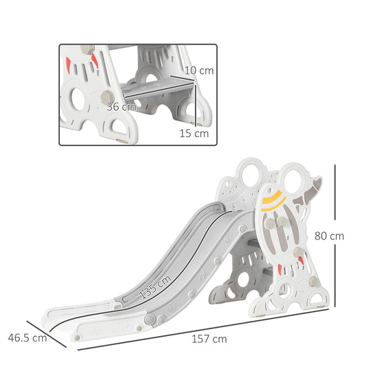 Kids Slide Indoor Freestanding Baby Slide Space Theme for Ages 1.5-3 Years