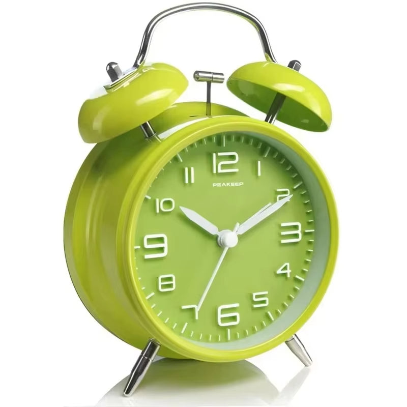 4'' Twin Bell Loud Alarm Clock with Backlight