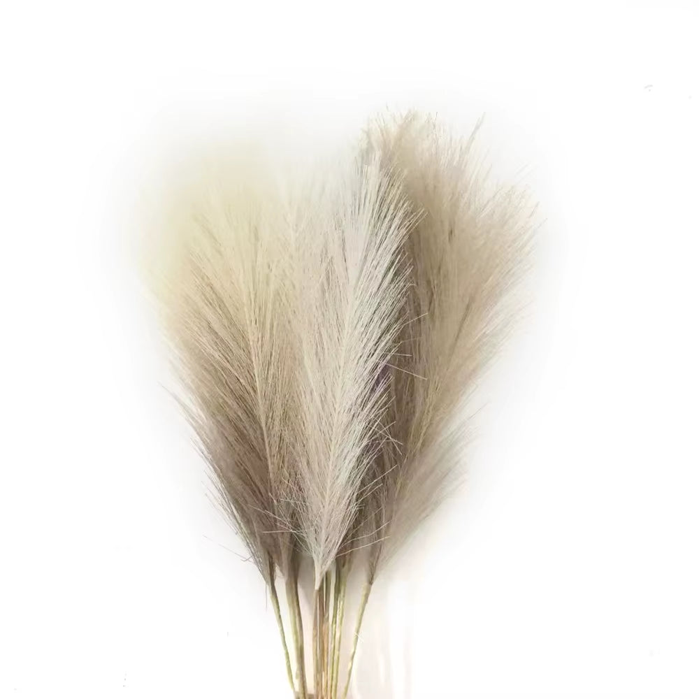 6PCS Artificial Pampas Grass Decor Fake Reed Flower Bouquet for Home Wedding UK