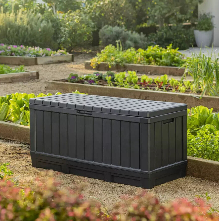 Keter Kentwood 350L Outdoor Garden Storage Box - Grey