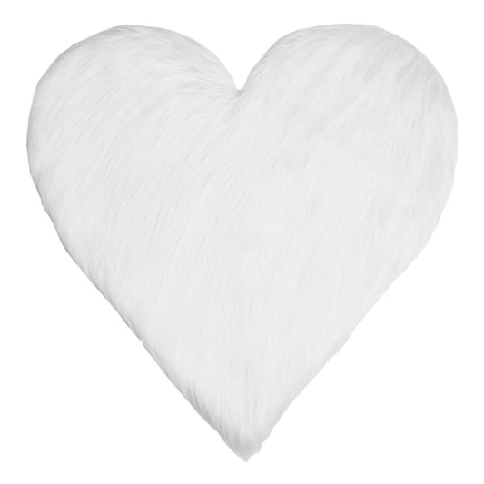 Sienna Heart Shaped Rug Faux Sheepskin Fur Fluffy Fleece Bedroom Home Carpet Mat