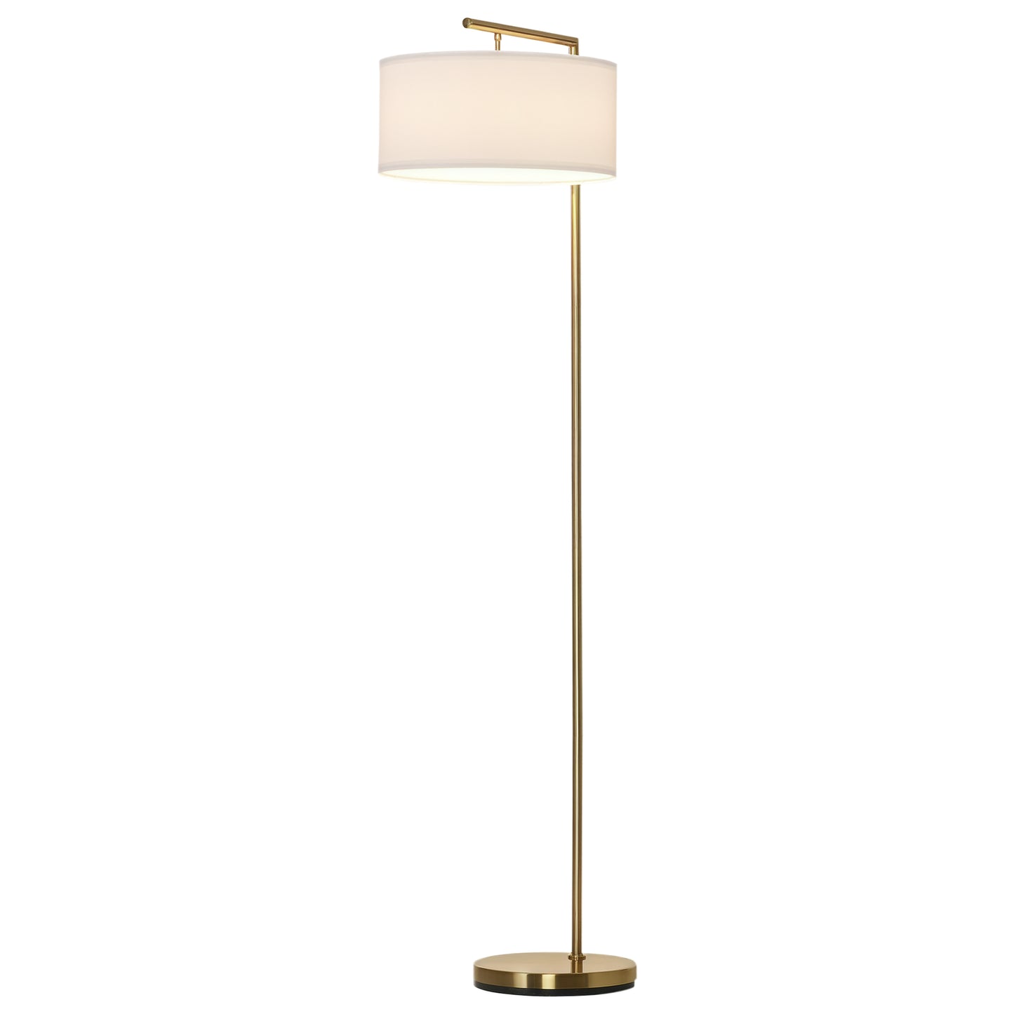 Modern Floor Lamp Tall Pole Light with Linen Shade E27 Holder for Home Office