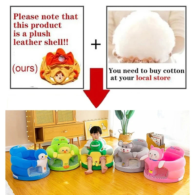 Cute Baby Sofa Support Seat Cover Plush Chair Learningto Sit Feeding Chair Comfo
