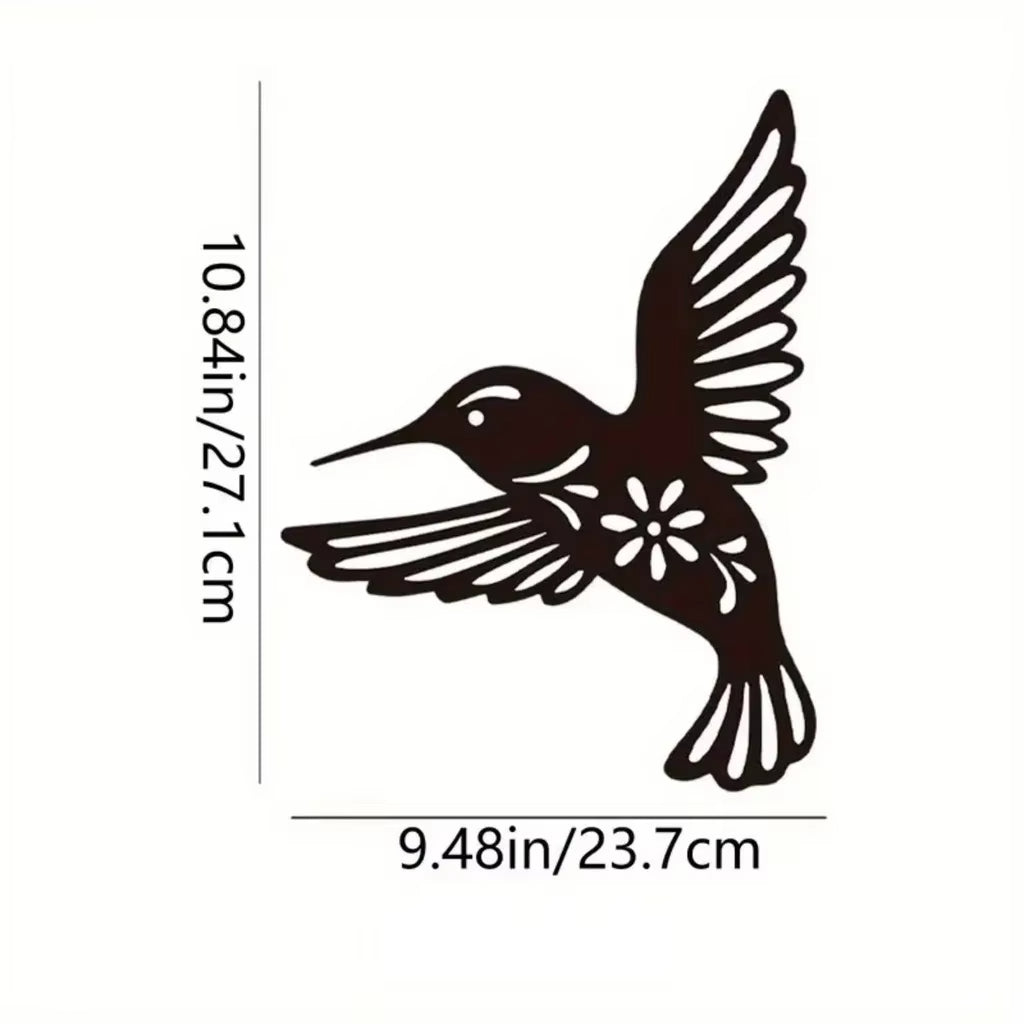 Metal Hummingbird Wall Art Waterproof Decor