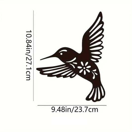 Metal Hummingbird Wall Art Waterproof Decor
