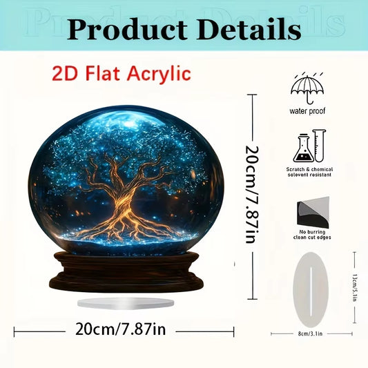 Starry Sky Blue Tree Acrylic Home Decor