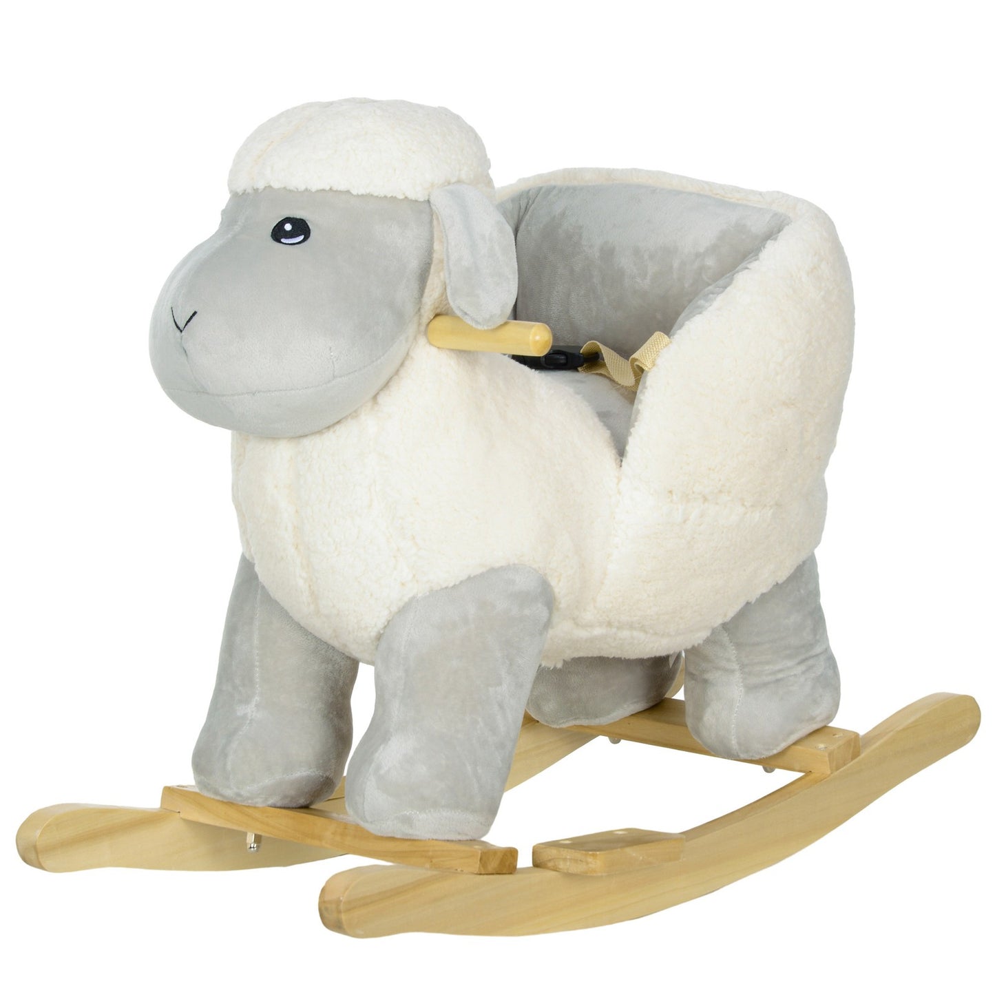 AIYAPLAY Baby Rocking Horse with Safety Belt, Sound, for Ages 18-36 Months