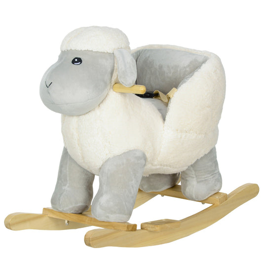 AIYAPLAY Baby Rocking Horse with Safety Belt, Sound, for Ages 18-36 Months