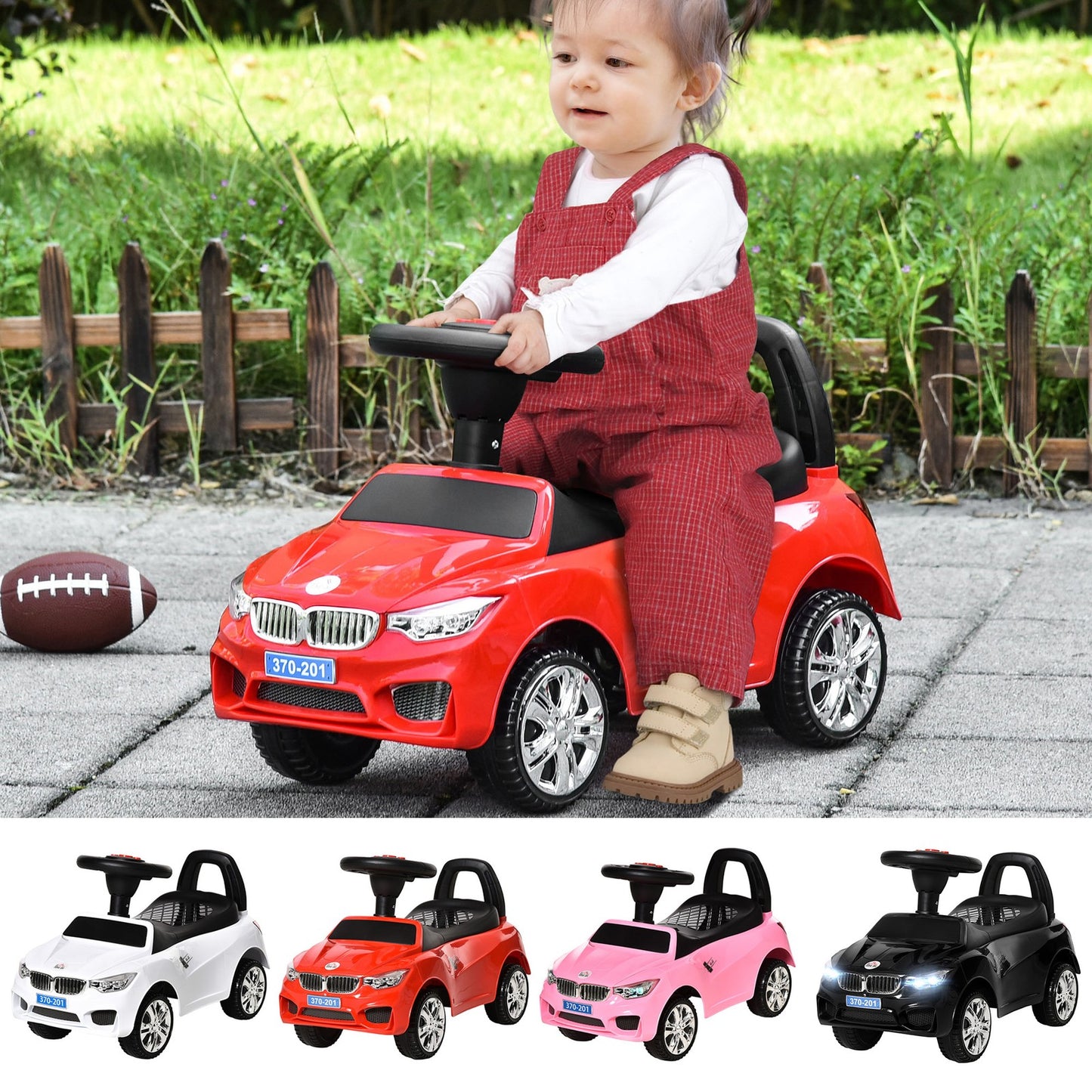 Ride on Sliding Car Baby Toddler Horn Music Working Lights Storage No Power