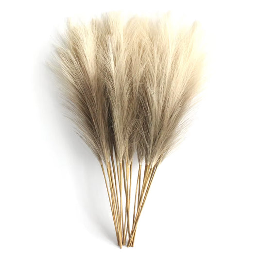 6PCS Artificial Pampas Grass Decor Fake Reed Flower Bouquet for Home Wedding UK