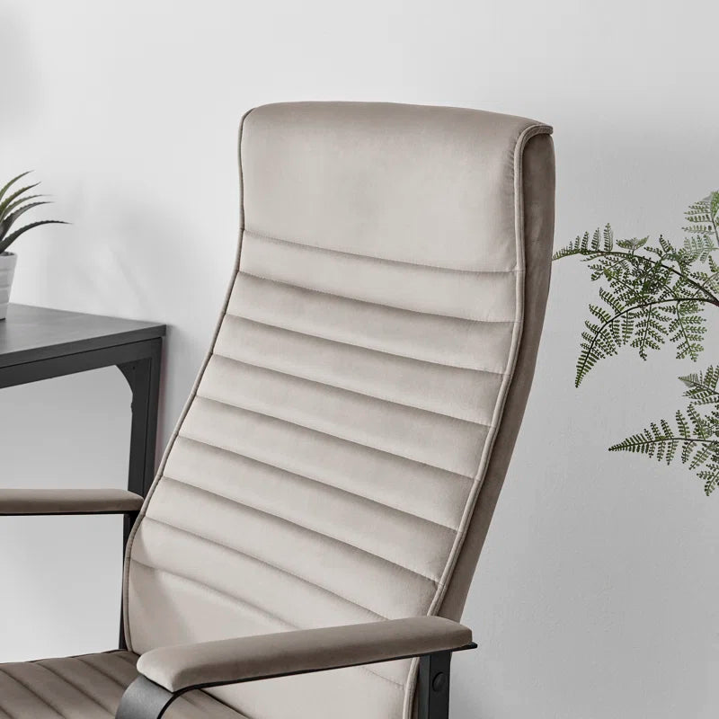 Alexas Luxury Velvet Home Office Chair - Ergonomic Adjustable Supporting Modern Design