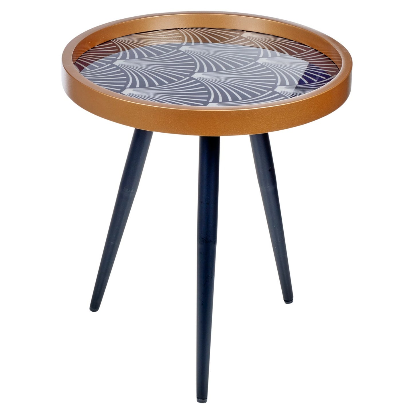 Round Side Coffee Table Set of 2 Metal Home Furniture Living Room Portable Decor