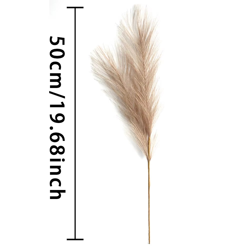6PCS Artificial Pampas Grass Decor Fake Reed Flower Bouquet for Home Wedding UK
