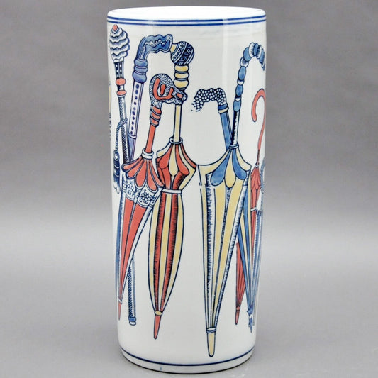 Classic Ceramic Multicolour Umbrella round Stand Perfect for Office, Home Decor
