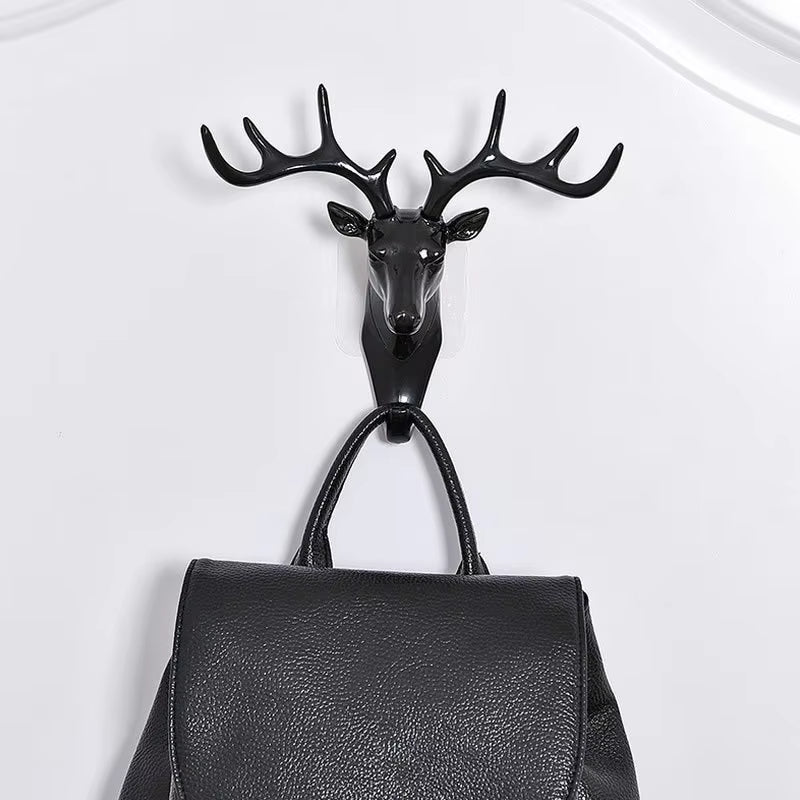 Vintage Deer Antler Wall Hook Rack