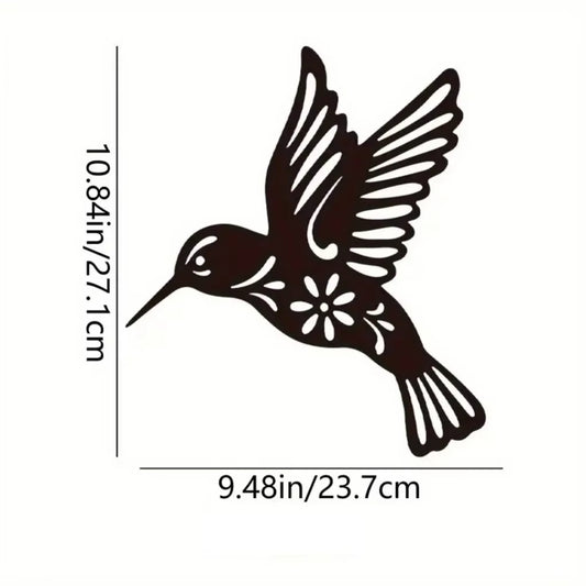 Metal Hummingbird Wall Art Waterproof Decor