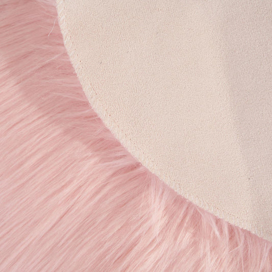 Sienna Heart Shaped Rug Faux Sheepskin Fur Fluffy Fleece Bedroom Home Carpet Mat
