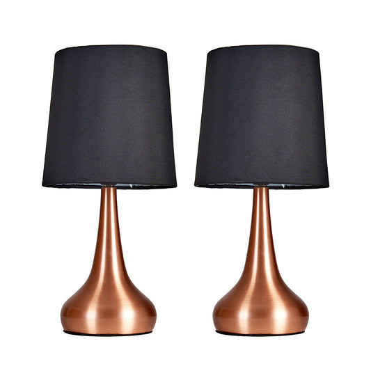 2 X Touch Table Lamps 34Cm Dimmer Bedside Lights Living Room Reading Small Lamp