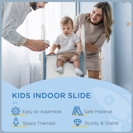Kids Slide Indoor Freestanding Baby Slide Space Theme for Ages 1.5-3 Years