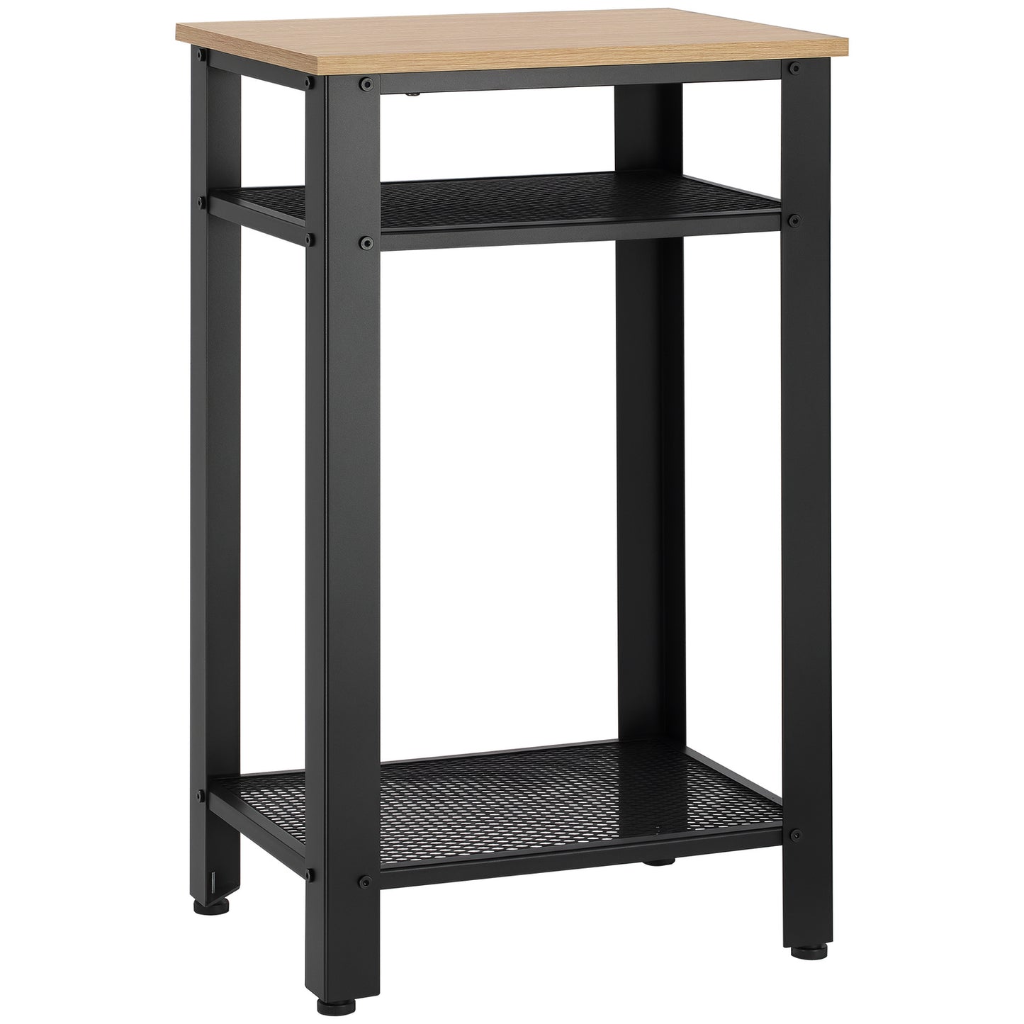 Modern Side Table with 2-Tier Shelves End Table for Bedroom, Living Room