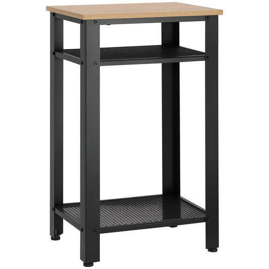 Modern Side Table with 2-Tier Shelves End Table for Bedroom, Living Room
