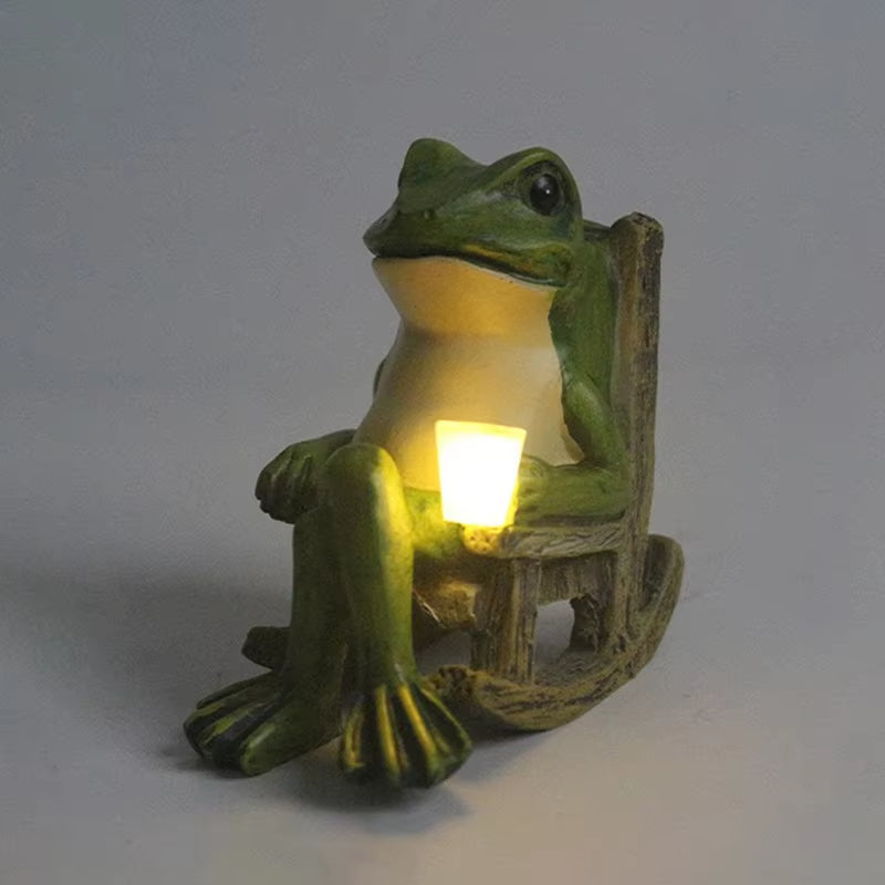 Add Garden Charm – Solar Frog Light