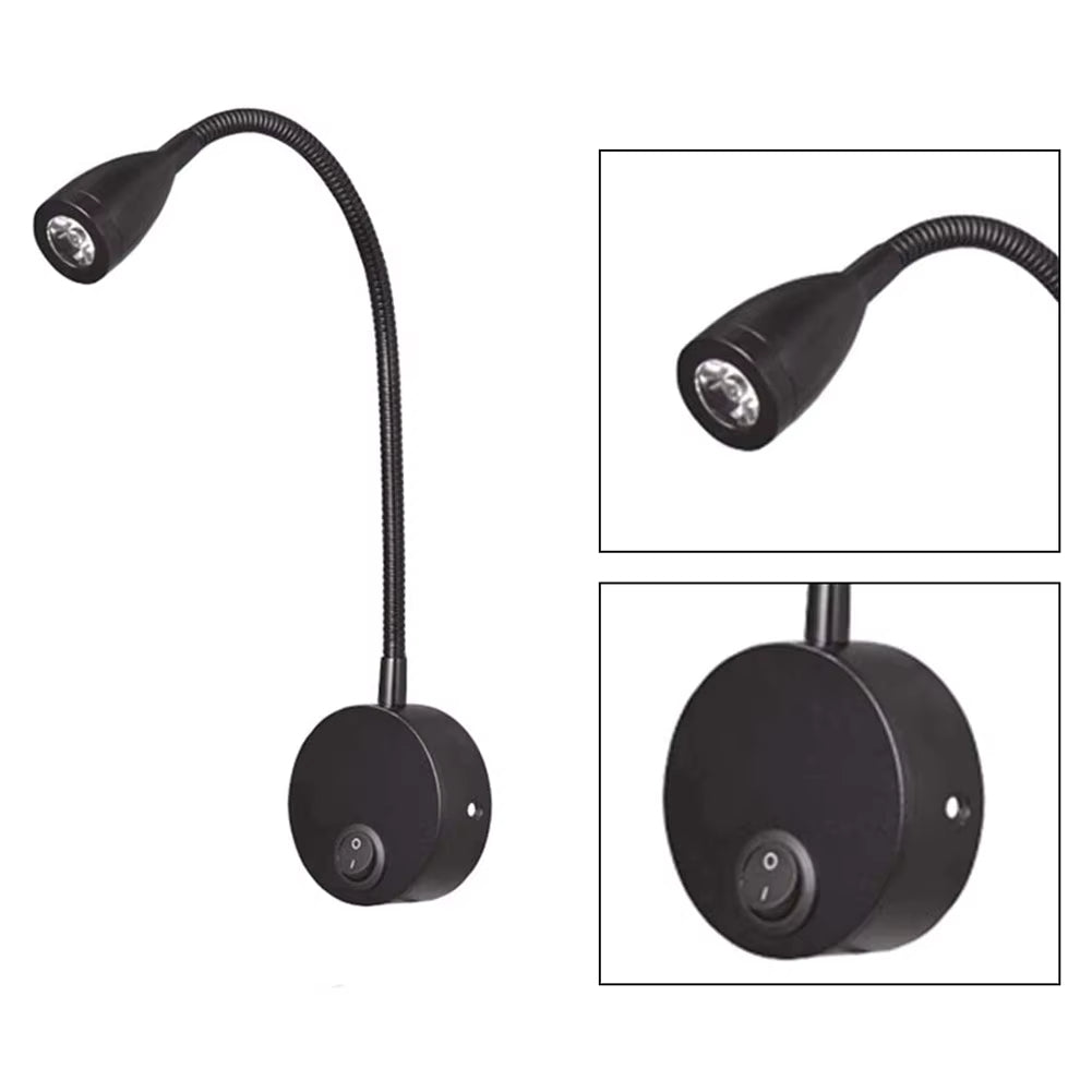 Adjustable Gooseneck LED Wall Reading Lamp