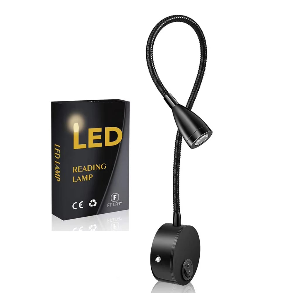 Adjustable Gooseneck LED Wall Reading Lamp