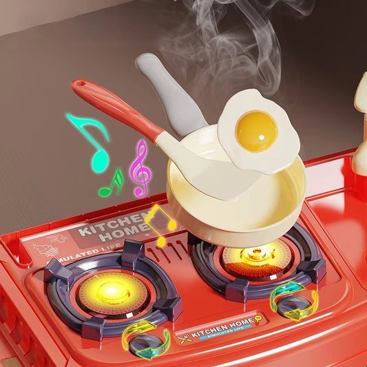 Children’s Kitchen Stove Toy Cooking and Cutlery Play Set