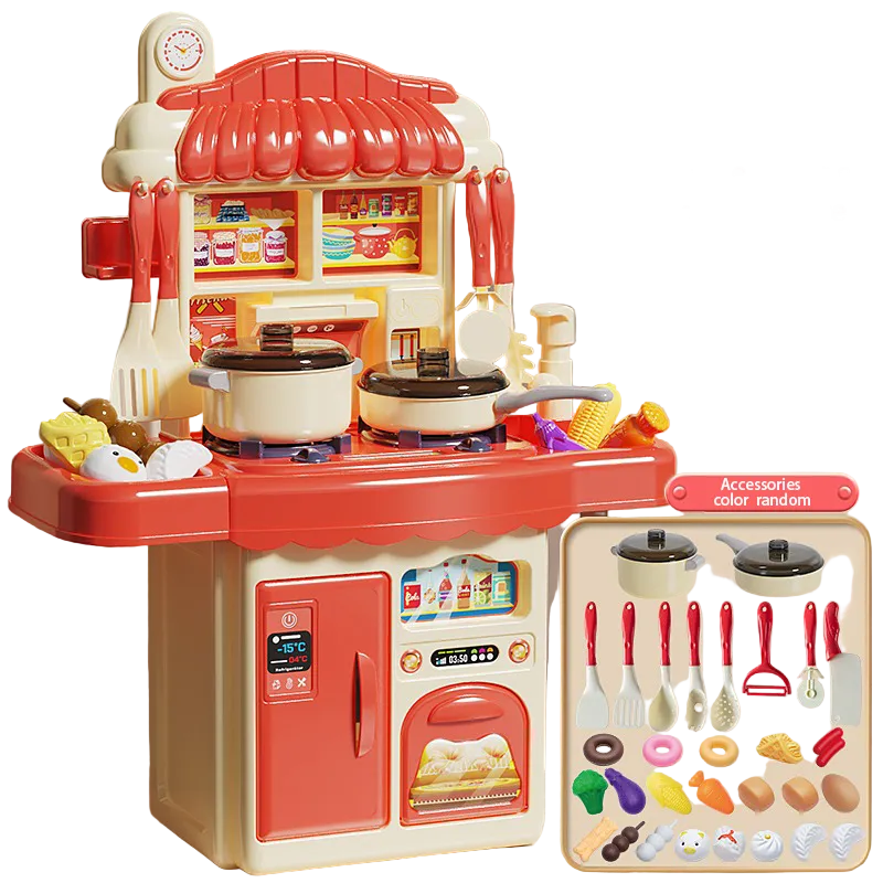 Children’s Kitchen Stove Toy Cooking and Cutlery Play Set