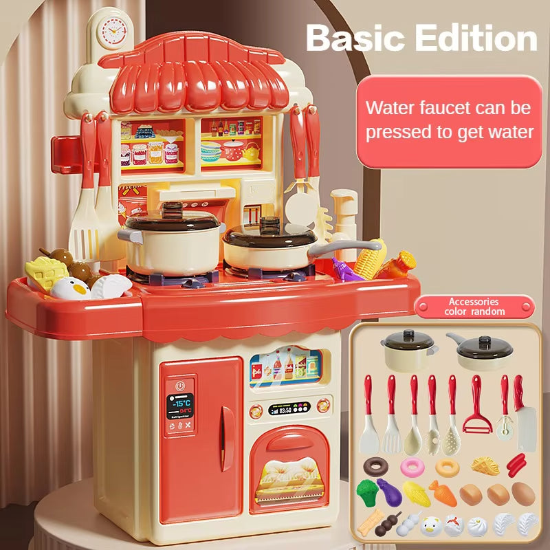 Children’s Kitchen Stove Toy Cooking and Cutlery Play Set