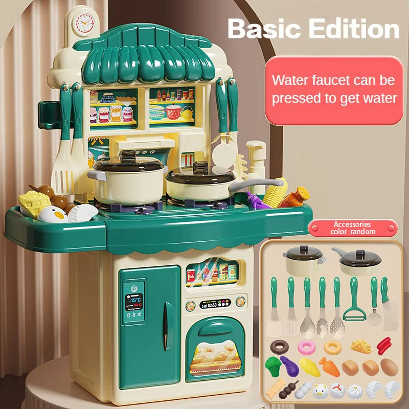 Children’s Kitchen Stove Toy Cooking and Cutlery Play Set